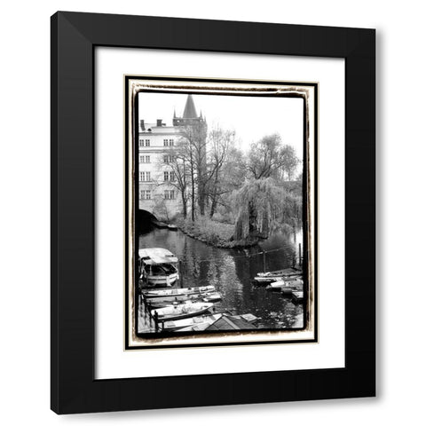 River Respite Black Modern Wood Framed Art Print with Double Matting by DeNardo, Laura