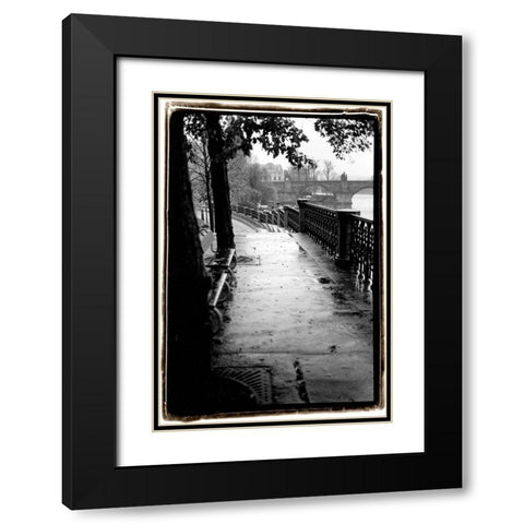 Riverwalk Black Modern Wood Framed Art Print with Double Matting by DeNardo, Laura