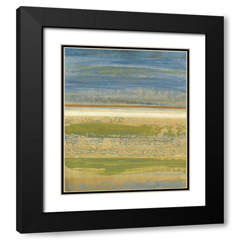 Sky and Earth I Black Modern Wood Framed Art Print with Double Matting by Meagher, Megan