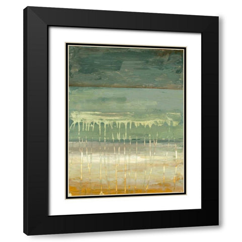 Marine Abstract I Black Modern Wood Framed Art Print with Double Matting by Goldberger, Jennifer