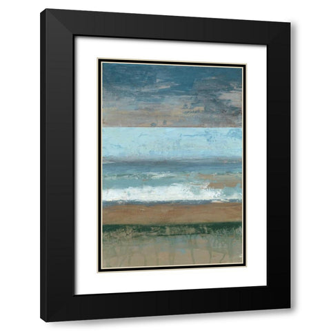 Coastal Abstract I Black Modern Wood Framed Art Print with Double Matting by Goldberger, Jennifer