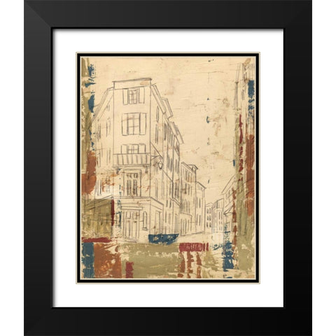 Streets of Downtown I Black Modern Wood Framed Art Print with Double Matting by Harper, Ethan