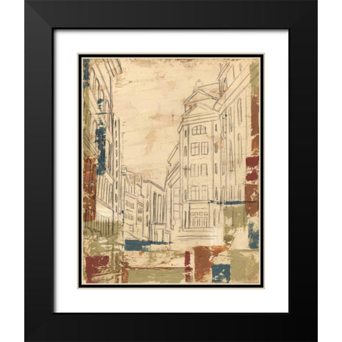 Streets of Downtown II Black Modern Wood Framed Art Print with Double Matting by Harper, Ethan