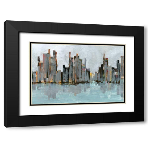 Second City I Black Modern Wood Framed Art Print with Double Matting by Fagalde, Jarman