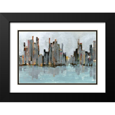 Second City I Black Modern Wood Framed Art Print with Double Matting by Fagalde, Jarman
