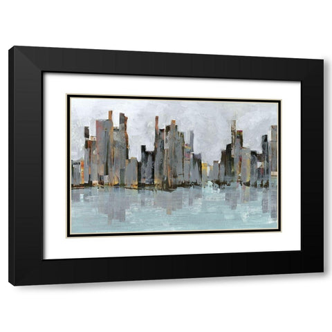Second City I Black Modern Wood Framed Art Print with Double Matting by Fagalde, Jarman