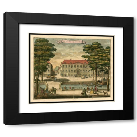 Scenes of the Hague I Black Modern Wood Framed Art Print with Double Matting by Van der Giessen, G.