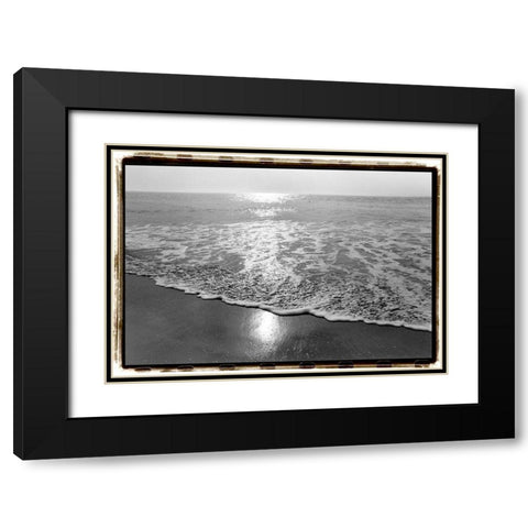 Ocean Sunrise I Black Modern Wood Framed Art Print with Double Matting by DeNardo, Laura