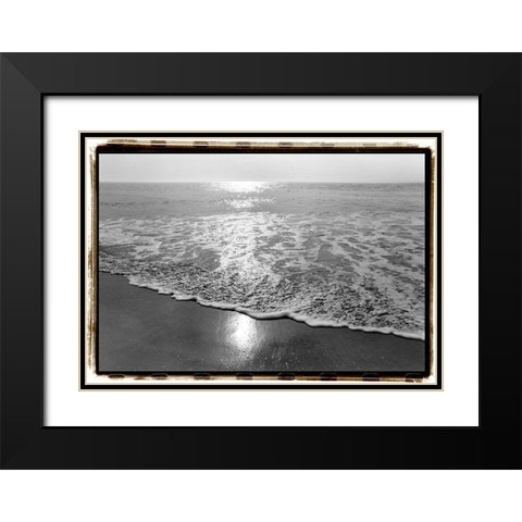 Ocean Sunrise I Black Modern Wood Framed Art Print with Double Matting by DeNardo, Laura