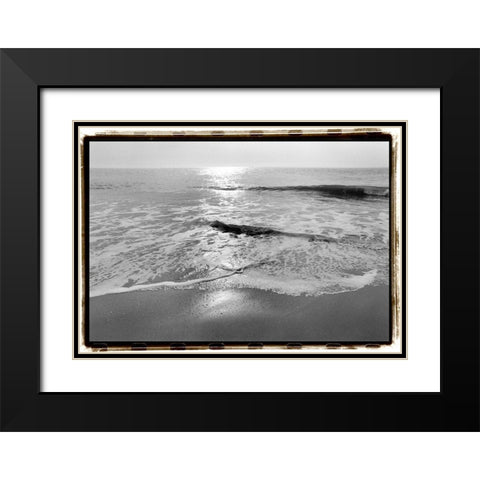 Ocean Sunrise II Black Modern Wood Framed Art Print with Double Matting by DeNardo, Laura