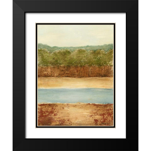 Golden Meadow I Black Modern Wood Framed Art Print with Double Matting by Harper, Ethan