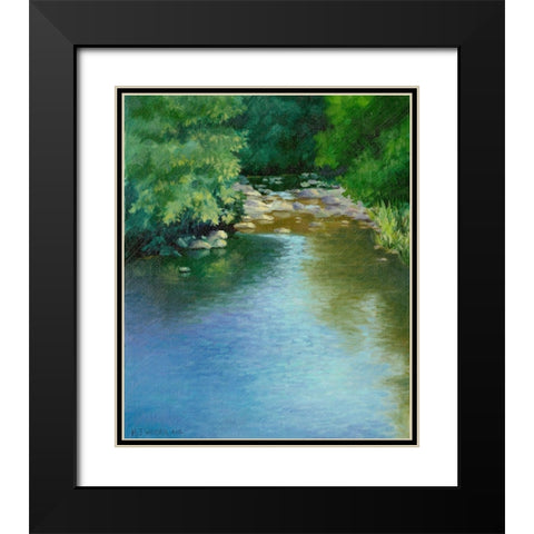 Reflections Black Modern Wood Framed Art Print with Double Matting by Weber, Mary Jean