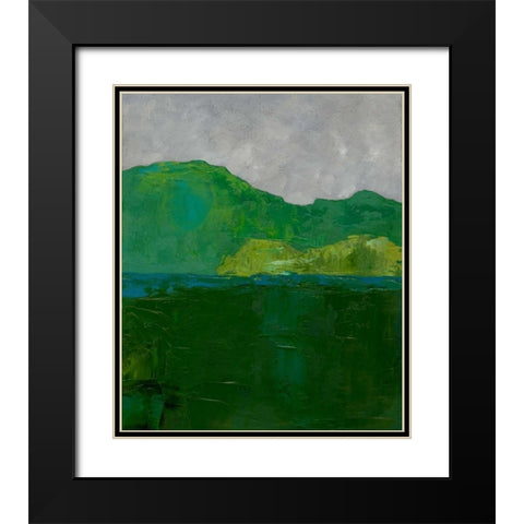 Blue Ridge II Black Modern Wood Framed Art Print with Double Matting by Zarris, Chariklia