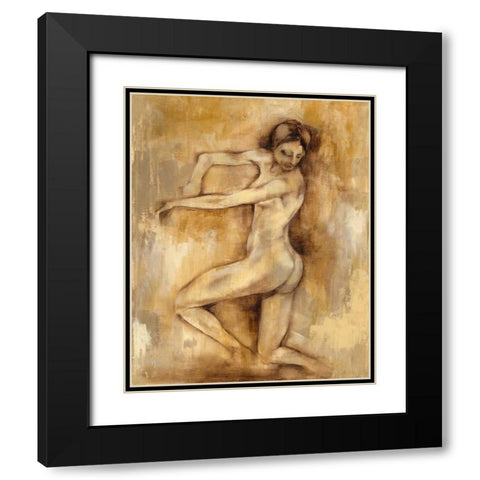 Nude Figure Study III Black Modern Wood Framed Art Print with Double Matting by Goldberger, Jennifer