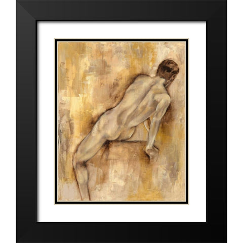 Nude Figure Study VI Black Modern Wood Framed Art Print with Double Matting by Goldberger, Jennifer