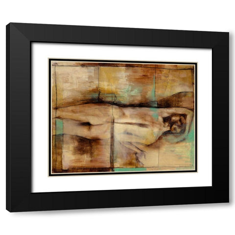 Abstract Proportions III Black Modern Wood Framed Art Print with Double Matting by Goldberger, Jennifer