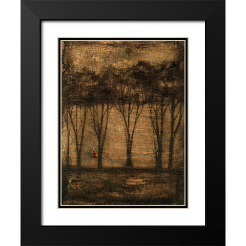 Bronzed Treeline II Black Modern Wood Framed Art Print with Double Matting by Goldberger, Jennifer