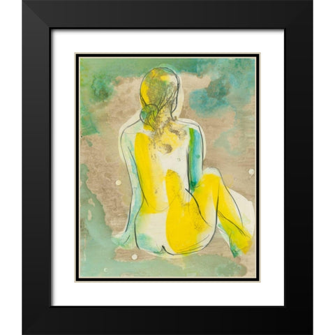 Figure in Relief I Black Modern Wood Framed Art Print with Double Matting by Goldberger, Jennifer