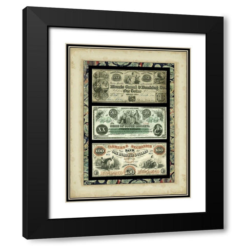 Money, Money, Money III Black Modern Wood Framed Art Print with Double Matting by Unknown