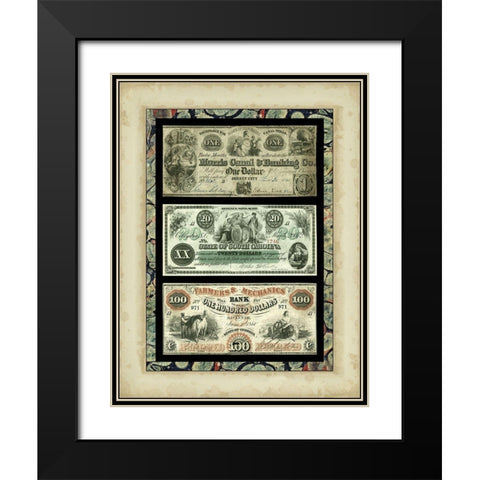Money, Money, Money III Black Modern Wood Framed Art Print with Double Matting by Unknown