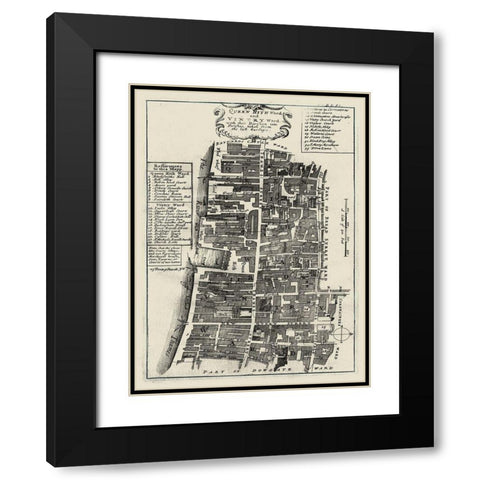 Quays of London IV Black Modern Wood Framed Art Print with Double Matting by Unknown