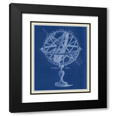 Armillary Sphere I Black Modern Wood Framed Art Print with Double Matting by Vision Studio