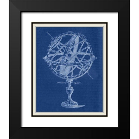 Armillary Sphere I Black Modern Wood Framed Art Print with Double Matting by Vision Studio