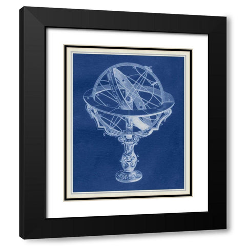 Armillary Sphere II Black Modern Wood Framed Art Print with Double Matting by Vision Studio
