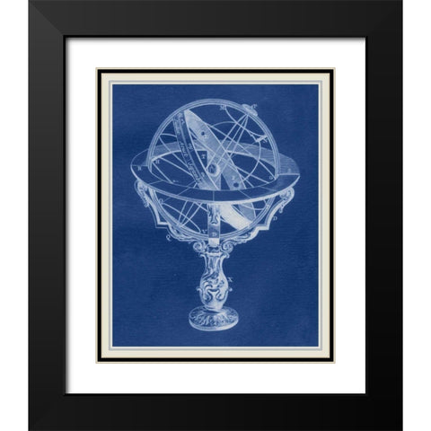 Armillary Sphere II Black Modern Wood Framed Art Print with Double Matting by Vision Studio