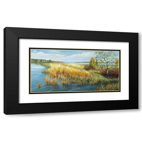 Marsh Edge Black Modern Wood Framed Art Print with Double Matting by Pfannmuller, A. A.