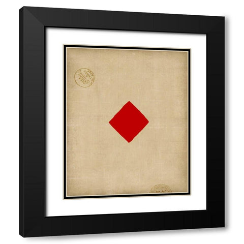 Diamond Black Modern Wood Framed Art Print with Double Matting by Vision Studio
