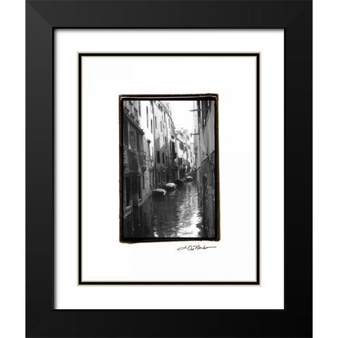 Waterways of Venice VII Black Modern Wood Framed Art Print with Double Matting by DeNardo, Laura