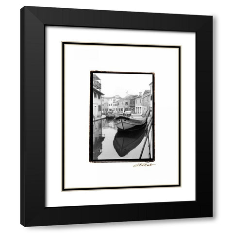 Waterways of Venice VIII Black Modern Wood Framed Art Print with Double Matting by DeNardo, Laura
