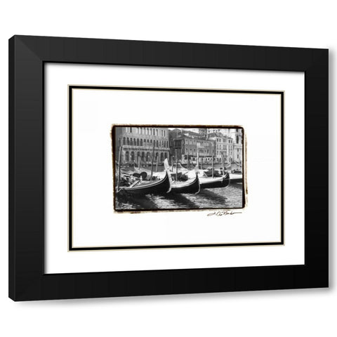 Waterways of Venice X Black Modern Wood Framed Art Print with Double Matting by DeNardo, Laura