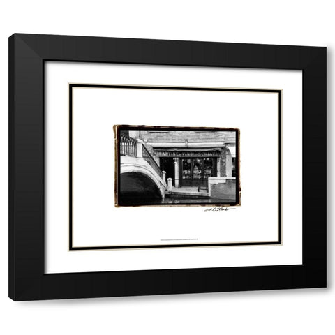 A Venetian Stroll I Black Modern Wood Framed Art Print with Double Matting by DeNardo, Laura