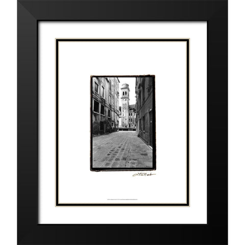 A Venetian Stroll VI Black Modern Wood Framed Art Print with Double Matting by DeNardo, Laura