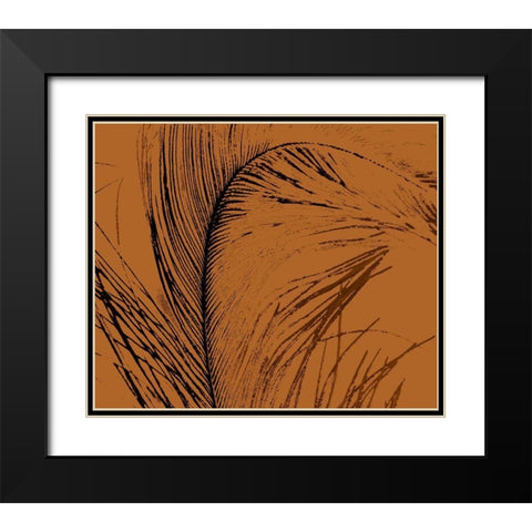 Feathered Impression I Black Modern Wood Framed Art Print with Double Matting by Vision Studio