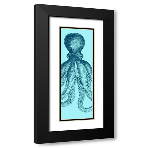 Octopus Triptych II Black Modern Wood Framed Art Print with Double Matting by Vision Studio