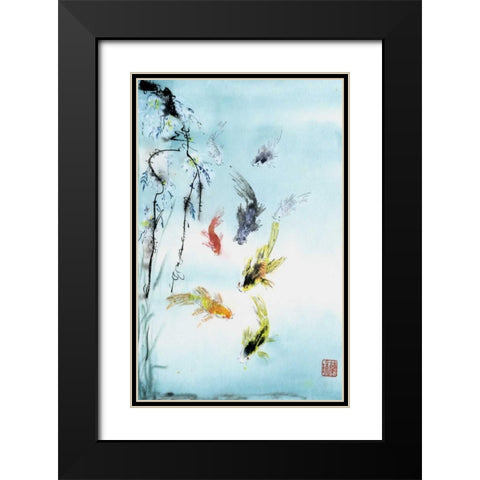 Recess Black Modern Wood Framed Art Print with Double Matting by Parker, Nan Rae