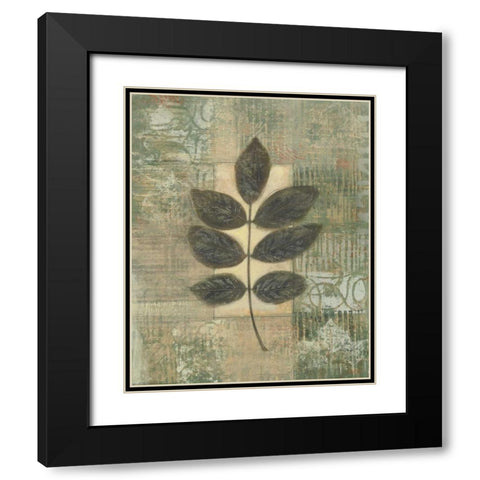 Leaf Textures II Black Modern Wood Framed Art Print with Double Matting by Wyatt Jr., Norman