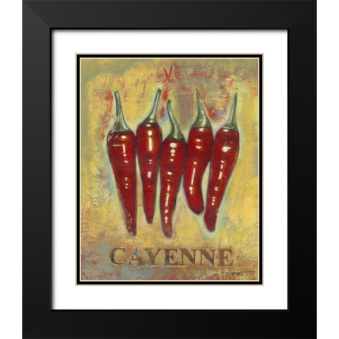 Cayenne Black Modern Wood Framed Art Print with Double Matting by Wyatt Jr., Norman