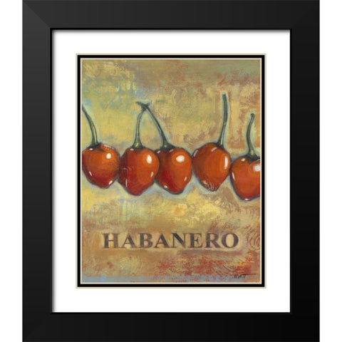 Habanero Black Modern Wood Framed Art Print with Double Matting by Wyatt Jr., Norman