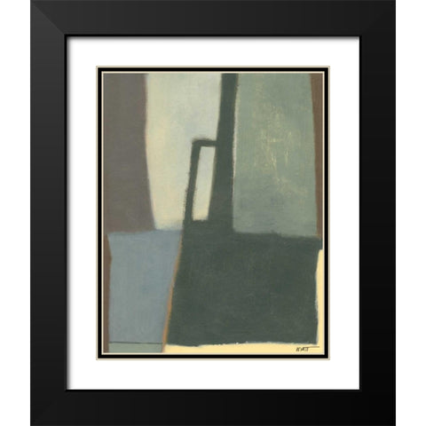 Jade Falls II Black Modern Wood Framed Art Print with Double Matting by Wyatt Jr., Norman