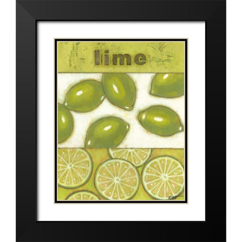 Lime Black Modern Wood Framed Art Print with Double Matting by Wyatt Jr., Norman