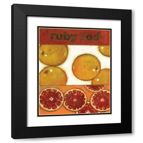 Ruby Red Black Modern Wood Framed Art Print with Double Matting by Wyatt Jr., Norman