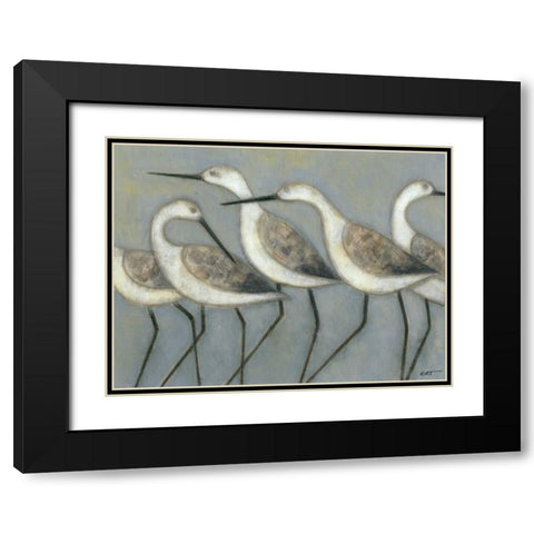 Shore Birds I Black Modern Wood Framed Art Print with Double Matting by Wyatt Jr., Norman