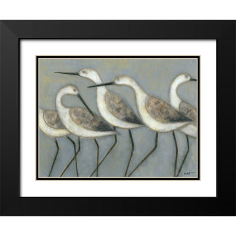 Shore Birds I Black Modern Wood Framed Art Print with Double Matting by Wyatt Jr., Norman