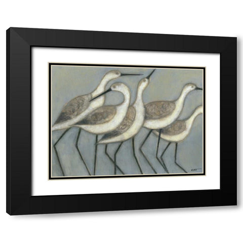 Shore Birds II Black Modern Wood Framed Art Print with Double Matting by Wyatt Jr., Norman