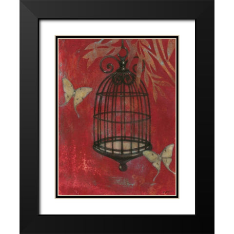 Asian Bird Cage I Black Modern Wood Framed Art Print with Double Matting by Wyatt Jr., Norman