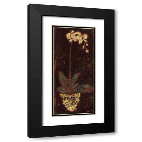 Gilded Orchid I Black Modern Wood Framed Art Print with Double Matting by Wyatt Jr., Norman